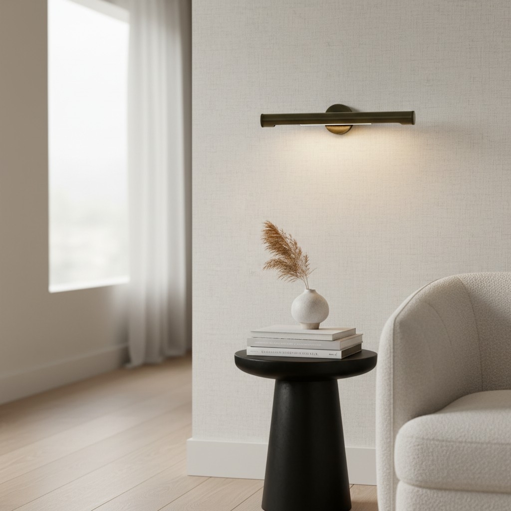 Aurix Wall Mount Art Light - Aged Finish Picture Light for Highlighting Canvases T605