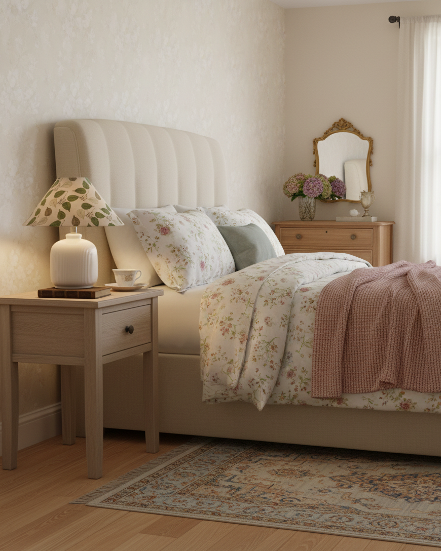 Evergreen Floral Table Lamp T1551