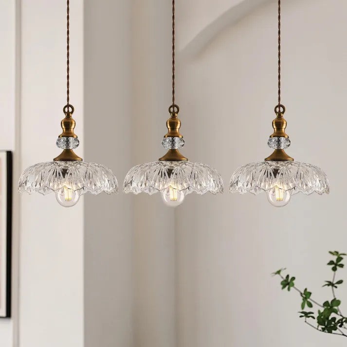 Mid Century Mini Kitchen Island Glass Pendant Light G38