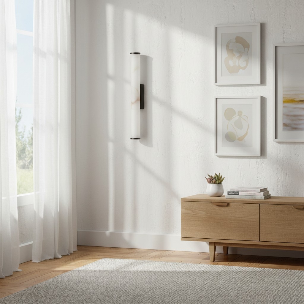 Solaryx Modern Alabaster Wall Lamp - Lighting for Bedroom Living Room T1146