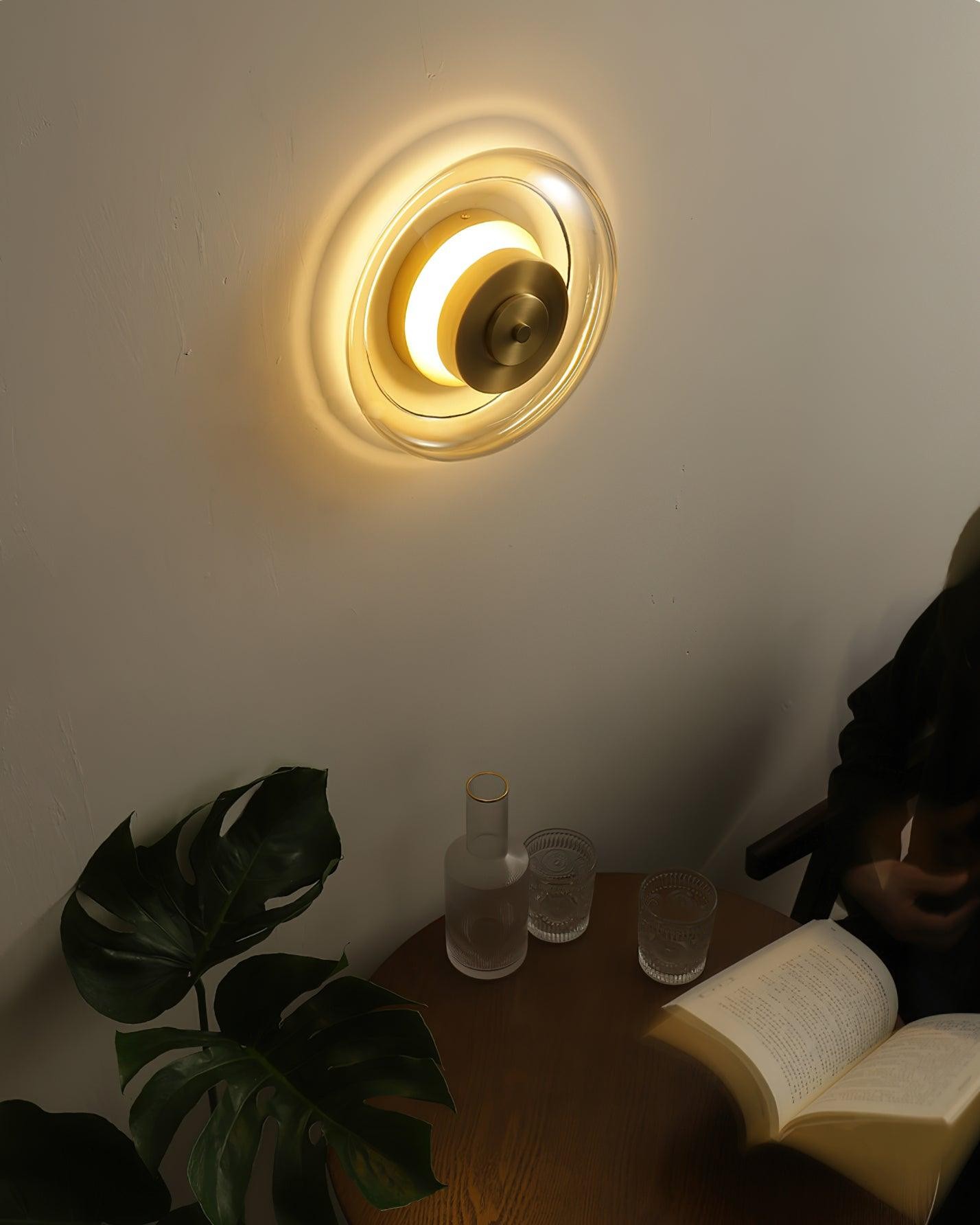 Postmodern Brass Glass Wall Lamp M112