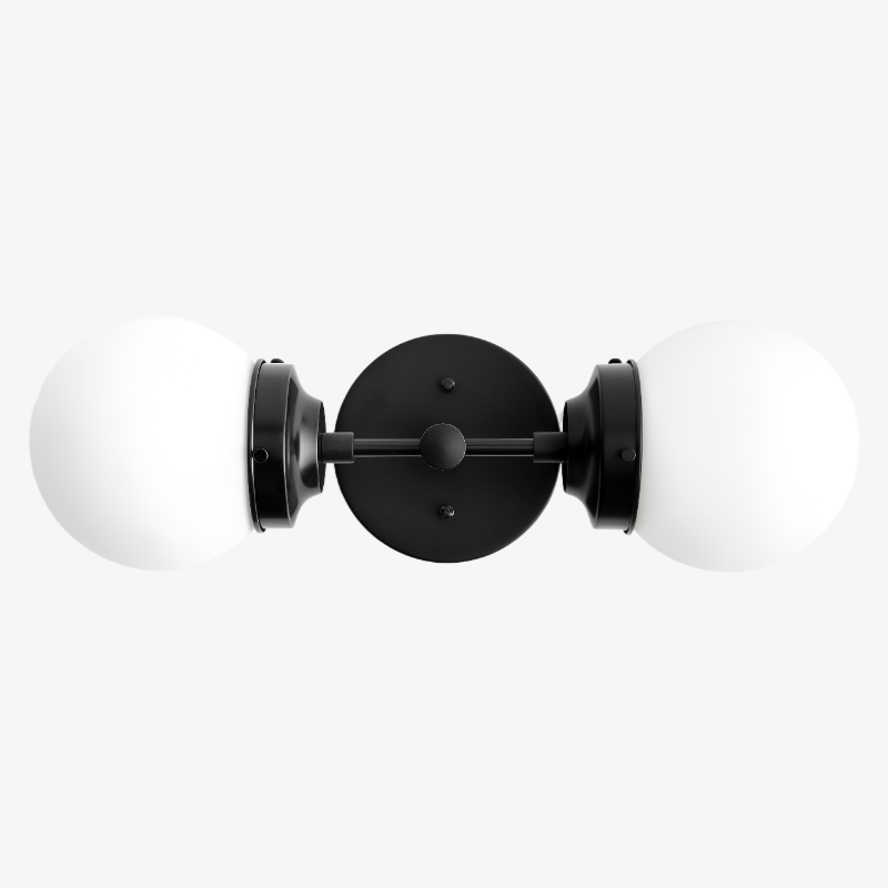 Lumio Globe Modern Geometric Sconce - Two Light Bathroom Vanity Lighting T346