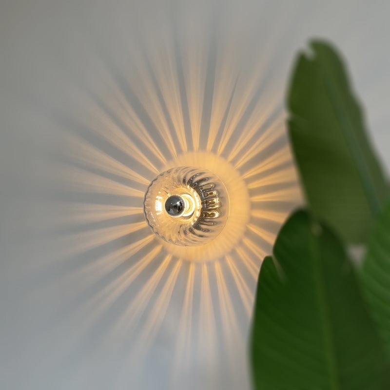 Clara Rays Contemporary Brass Glass Ceiling Light T2175
