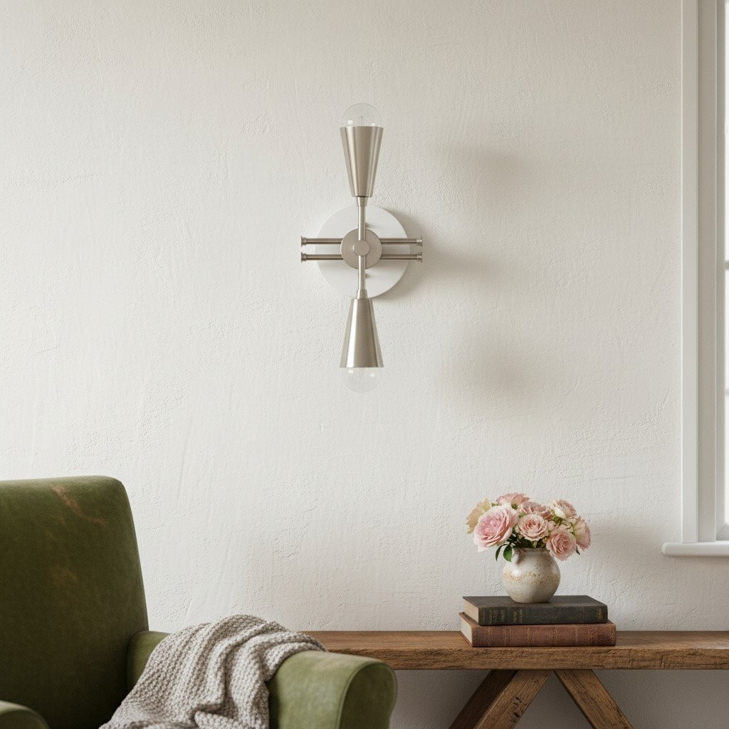 Pyralis Cone Art Deco Brass Sconce - Industrial Vanity Light T305