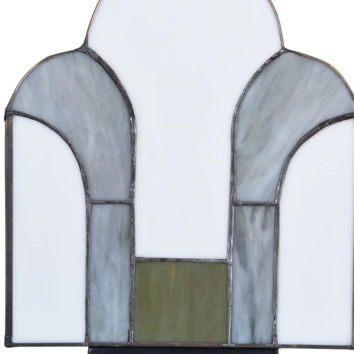 Kelsar Stained Glass Art Deco Table Lamp - Elegant Indoor Accent Light for Living Room or Entryway T833