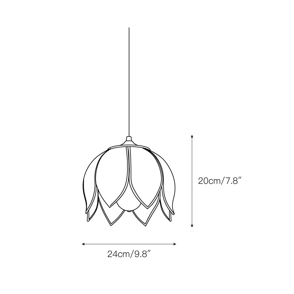 Retro Lotus Pendant Lamp T1806