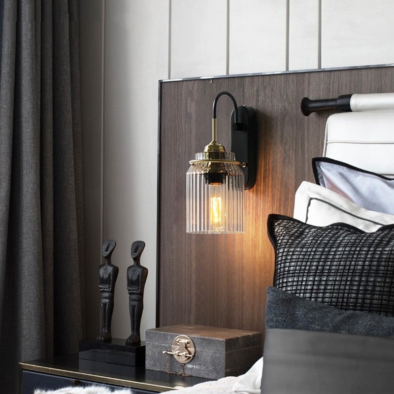 Nordic Columnar Glass Mirror Front Wall Lamp M28