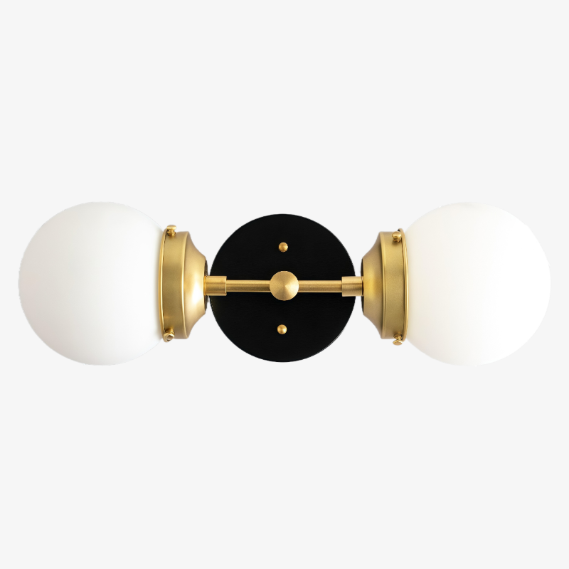 Lumio Globe Modern Geometric Sconce - Two Light Bathroom Vanity Lighting T346