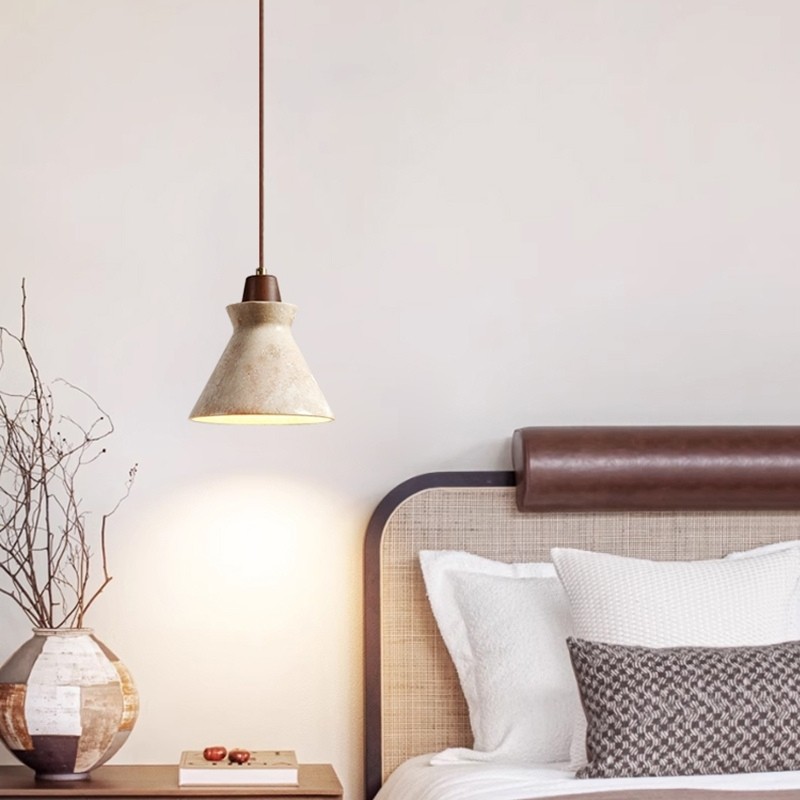 Creative Travertine Stone Pendant Lamp for Modern Living Rooms S283