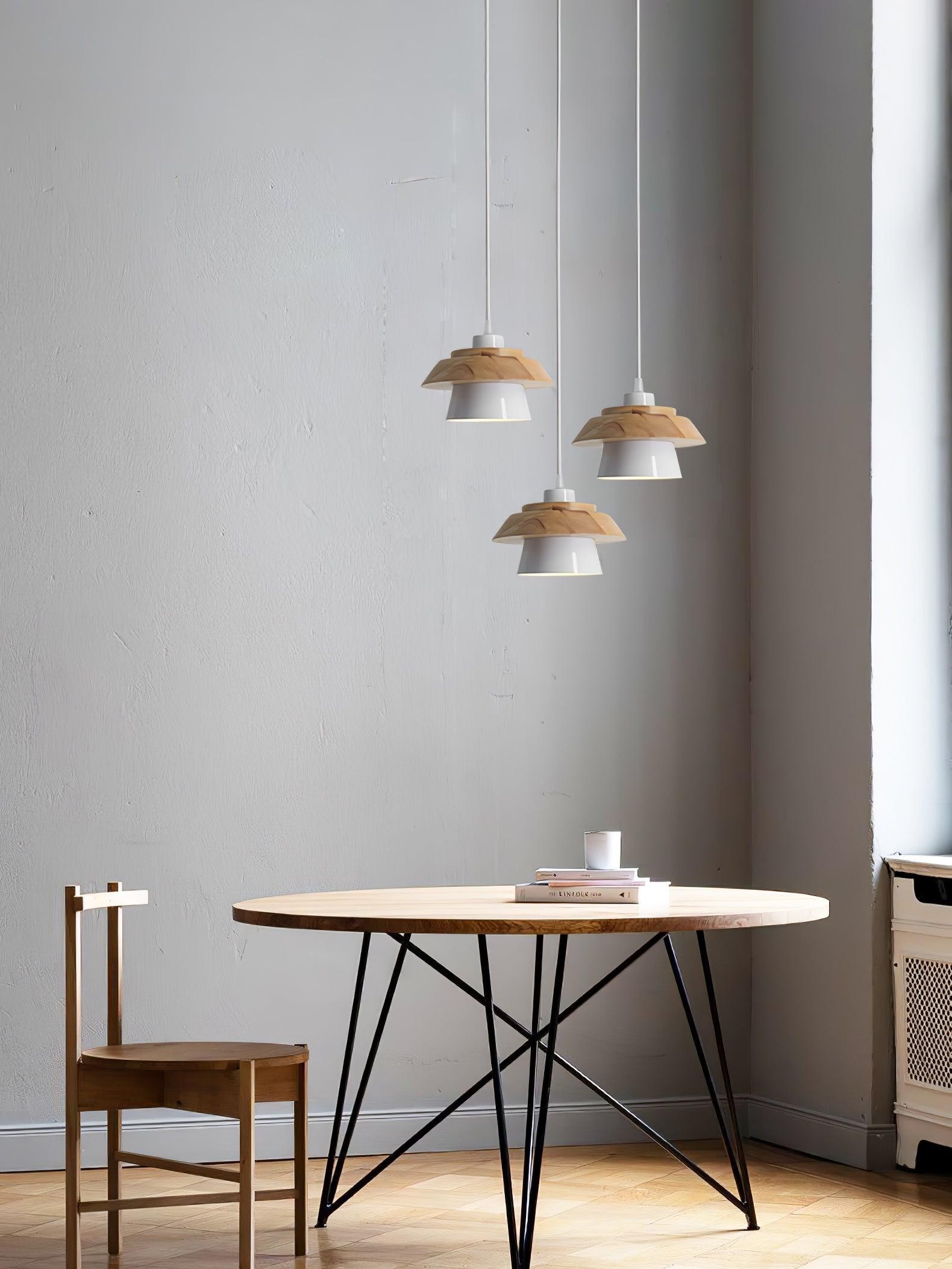Stone Wood Pendant Lamp M407