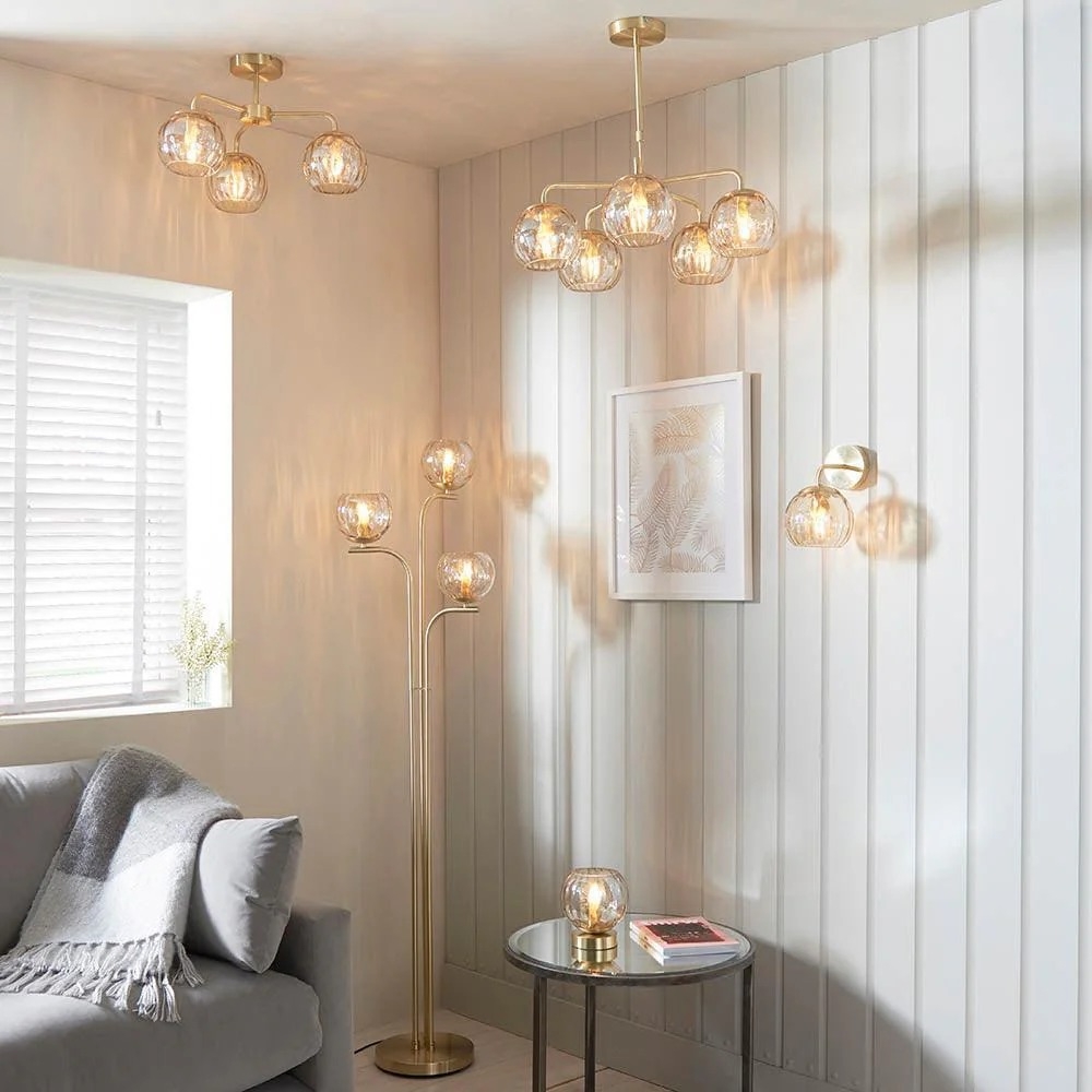 Tracian Glass Mid-Century Modern Globe Pendant Light for Dining Room T845