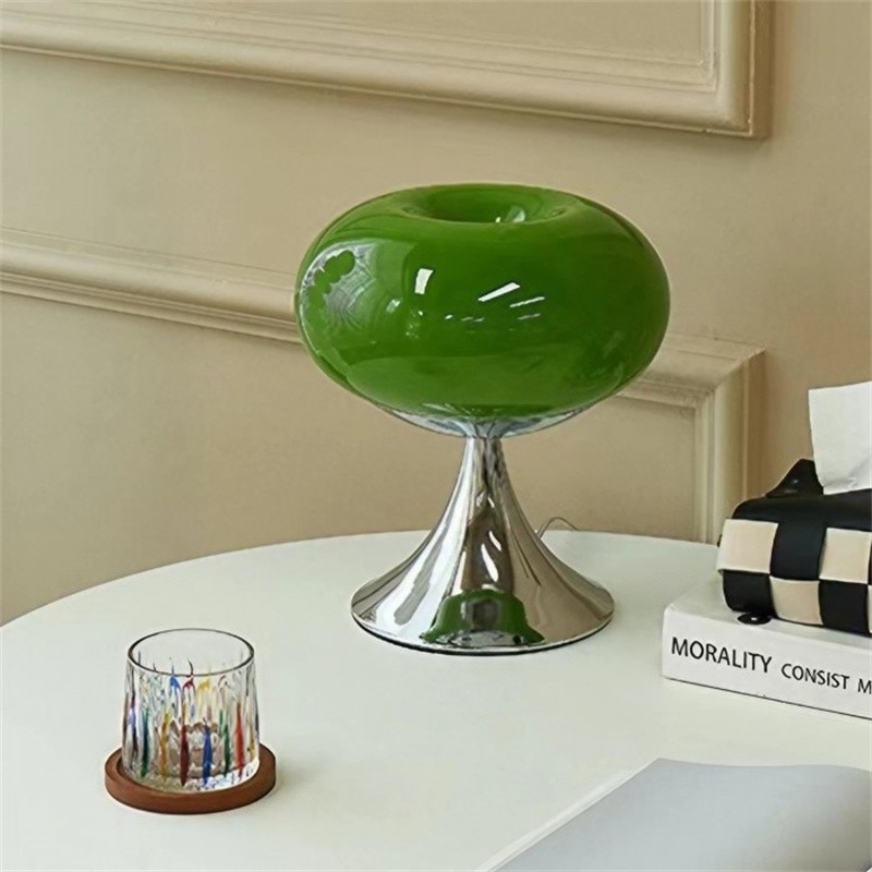 Lollora Bauhaus Apple Glass Table Lamp — Modern Desk & Bedside S171