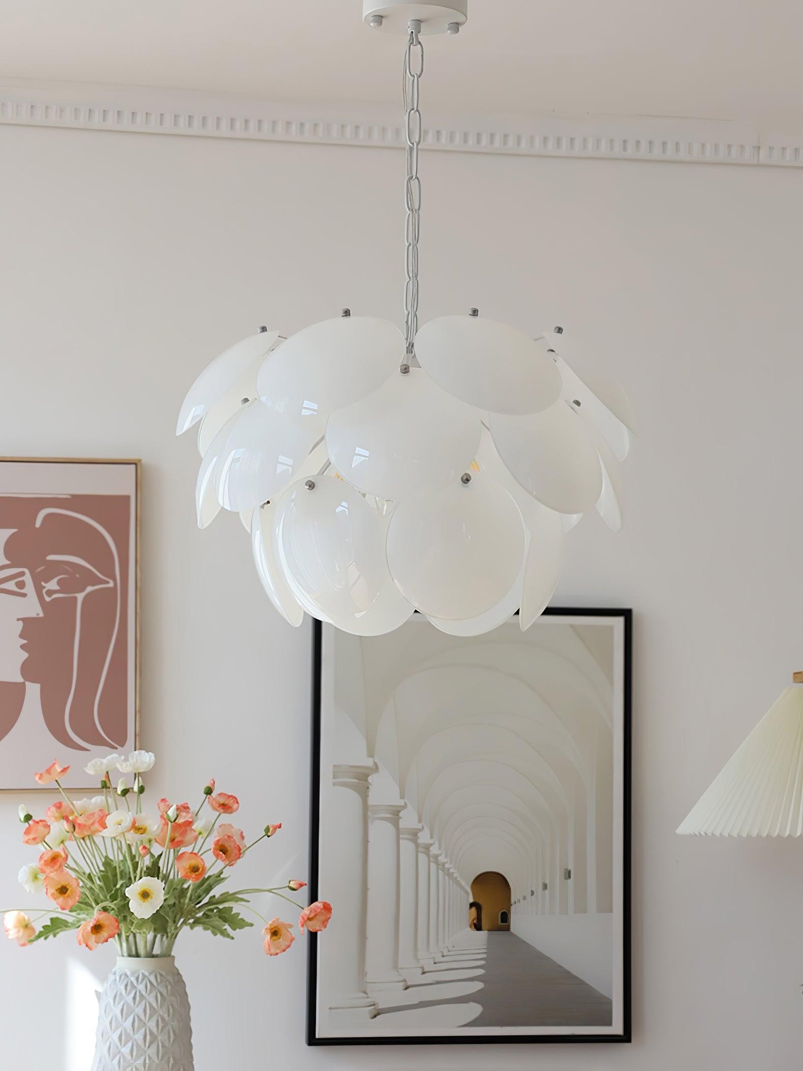 Luxury Fashion Luminous Petal Glass Chandelier M538