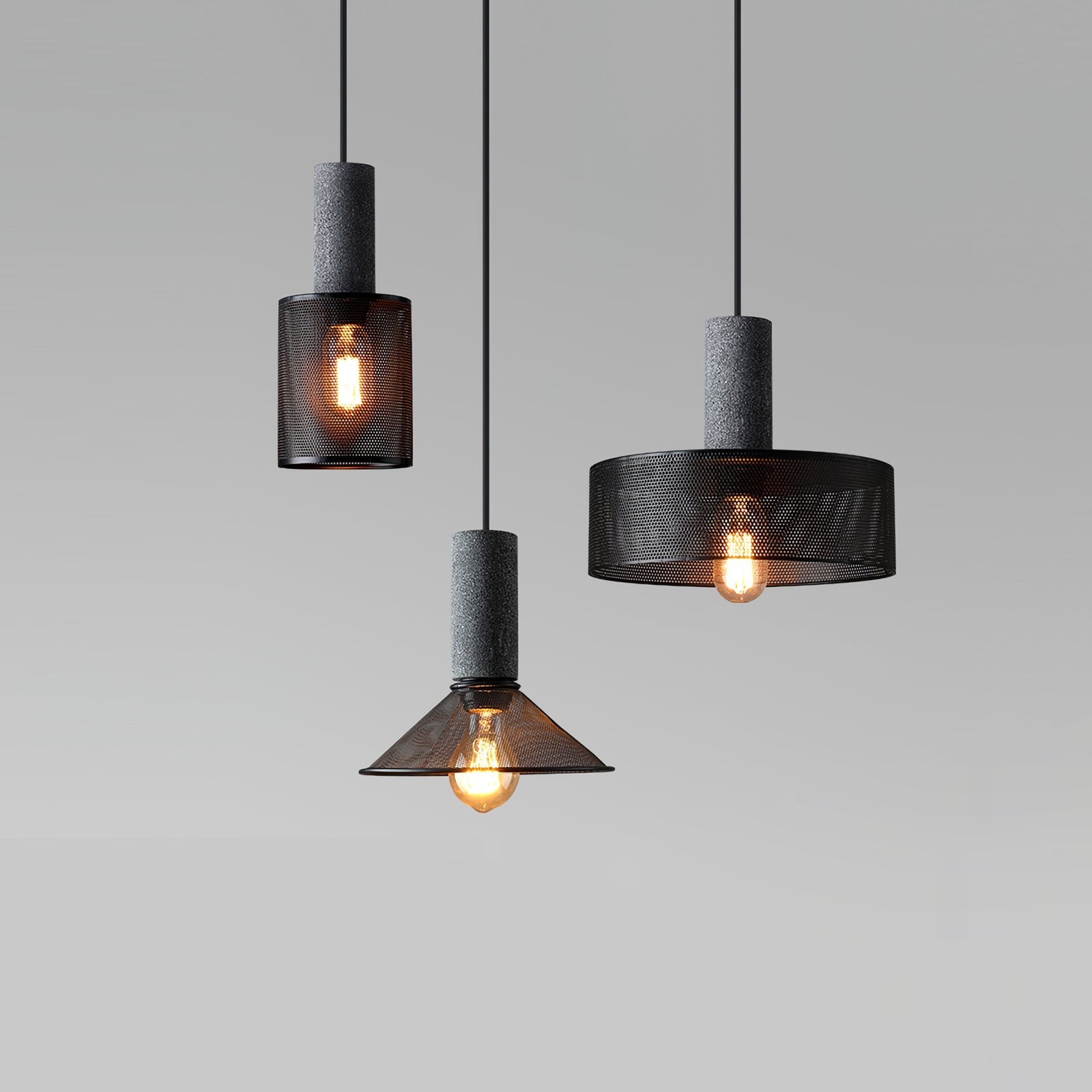 Cement Mesh Pendant Light M566
