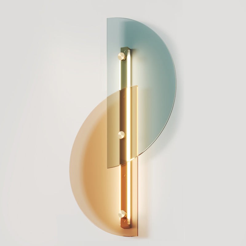 Simple Fan-Shaped Glass Arc Wall Lamp M21