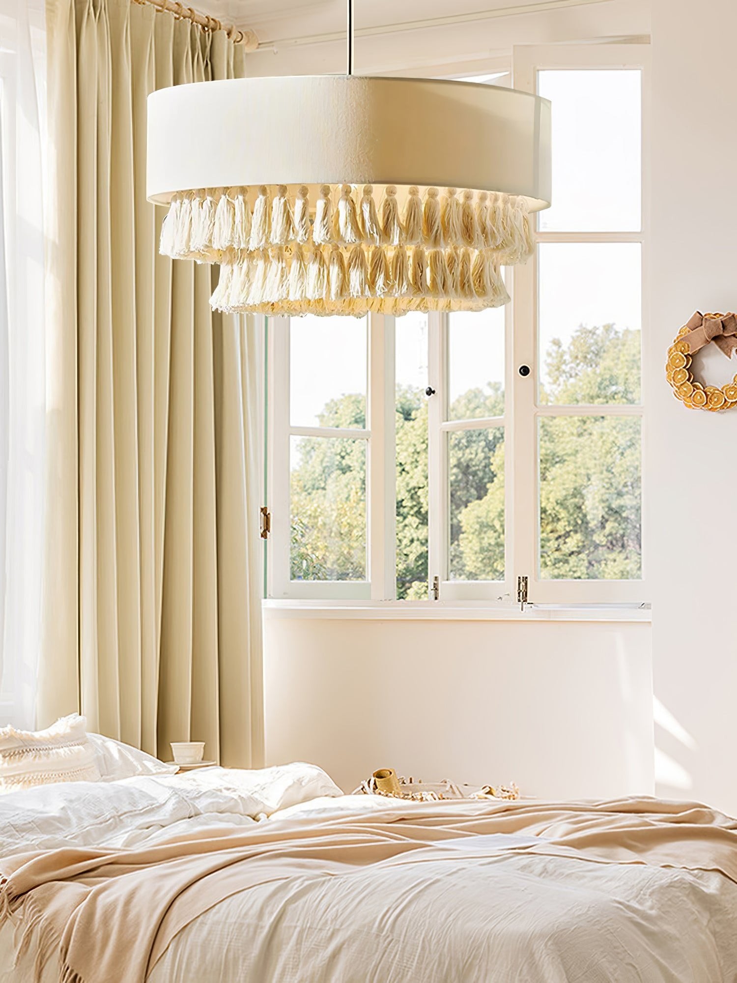 Bohemian Hemp Rope Tassel Chandelier M454
