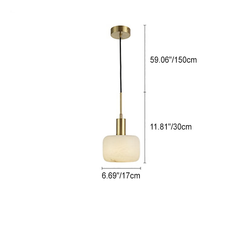 Velia Acorn Alabaster Minimalist Pendant Light T2168