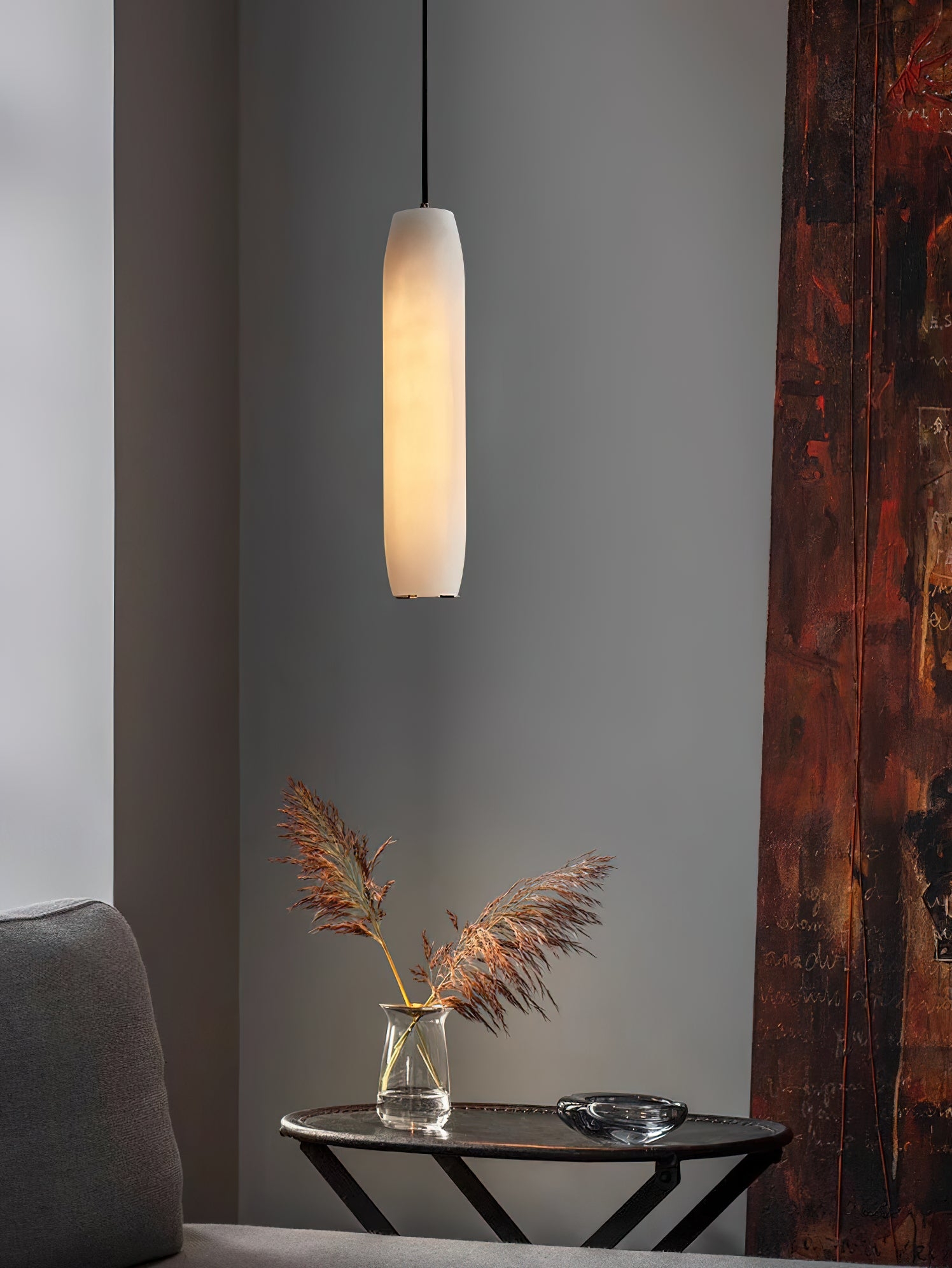 Alabaster Flute Pendant Light T1660