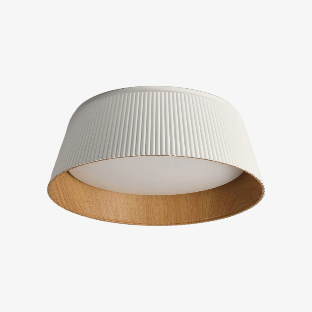 Ribravo Modern Ribbed Textured Shade Ceiling Lamp - Modern Minimalist Lamp for Living Room T1157