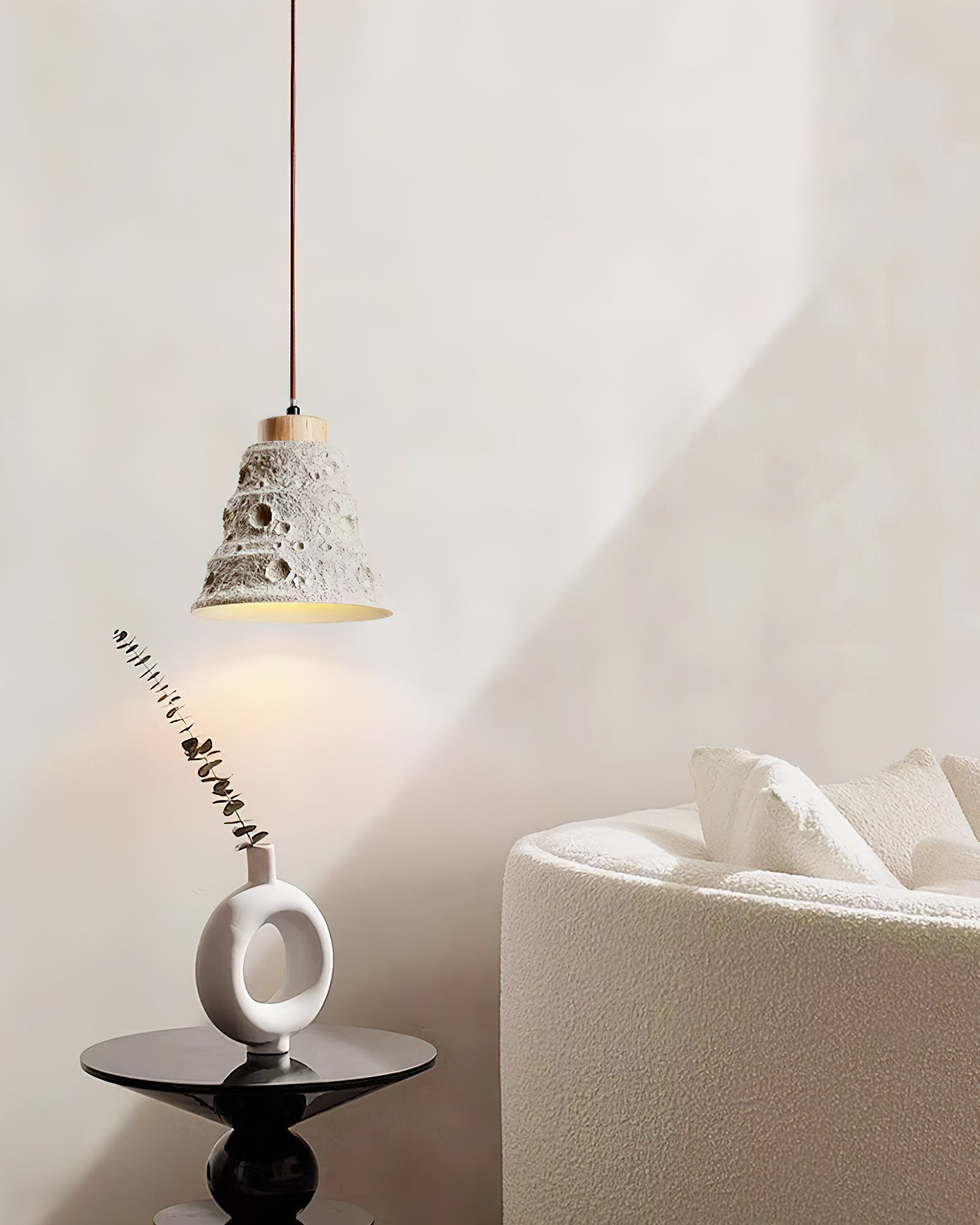Japanese Wabi Sabi Cement Bell Shape Pendant Light G63