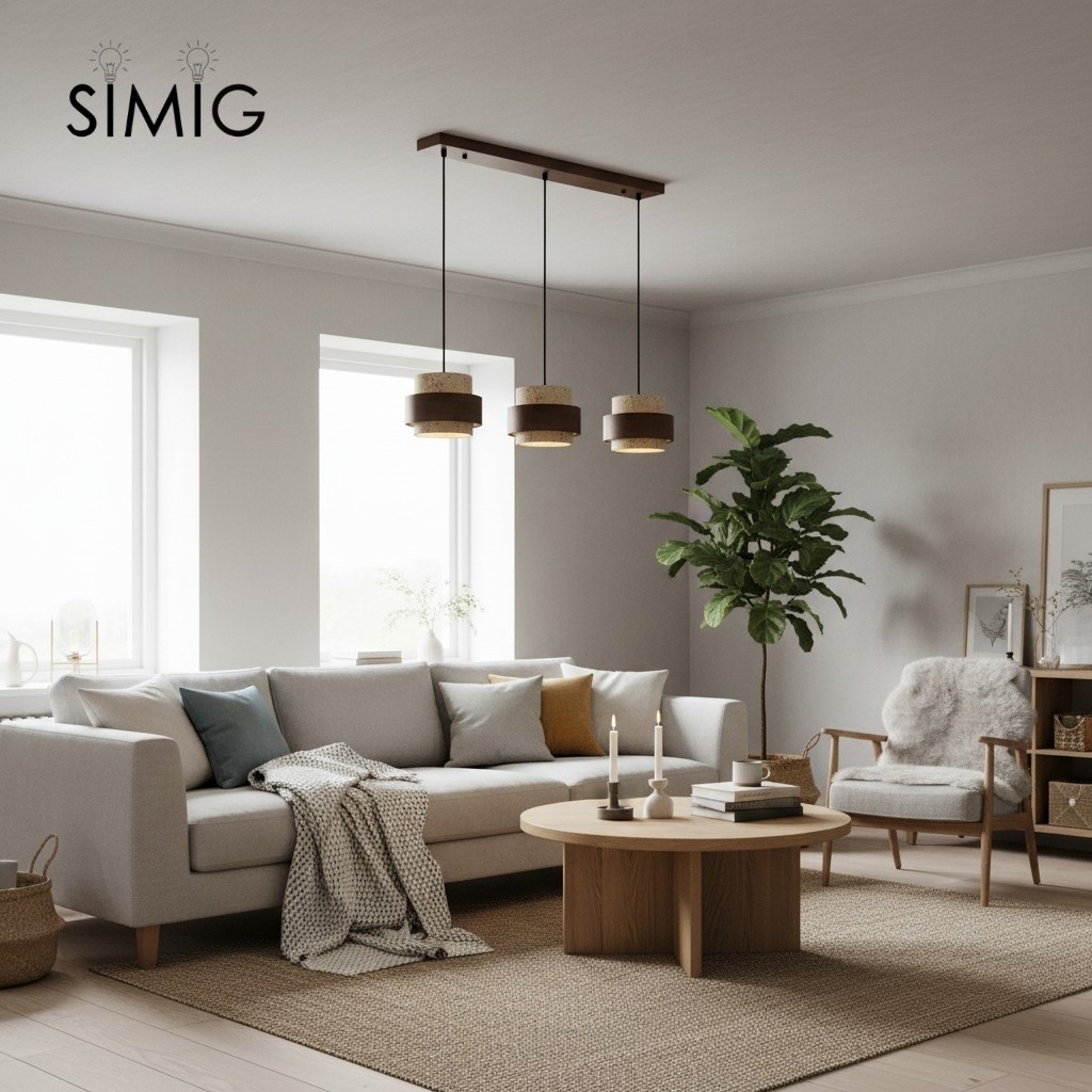 Travertine Drum Minimal Pendant - Kitchen Island Light M169