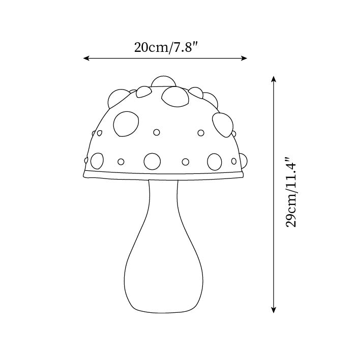 Poisonous Mushrooms Table Lamp M114