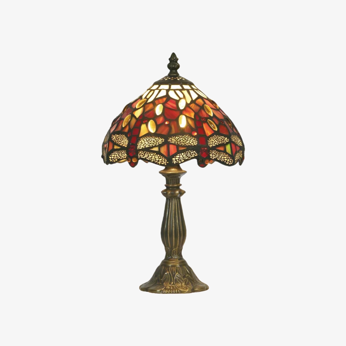 TF Harken Decorative Jewel Table Lamp - Stunning Glass Design Perfect for Bedroom or Living Room T946