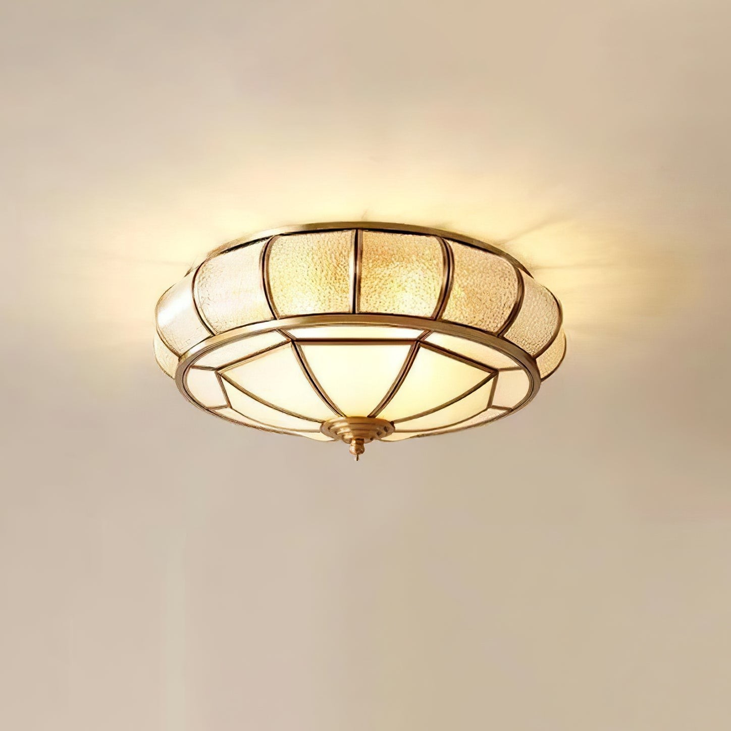 Round Textured Glass Ceiling Light M416