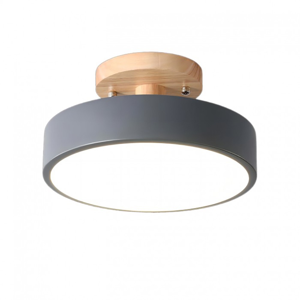 Nordic Macaroon Wooden Round Ceiling Lamp S90