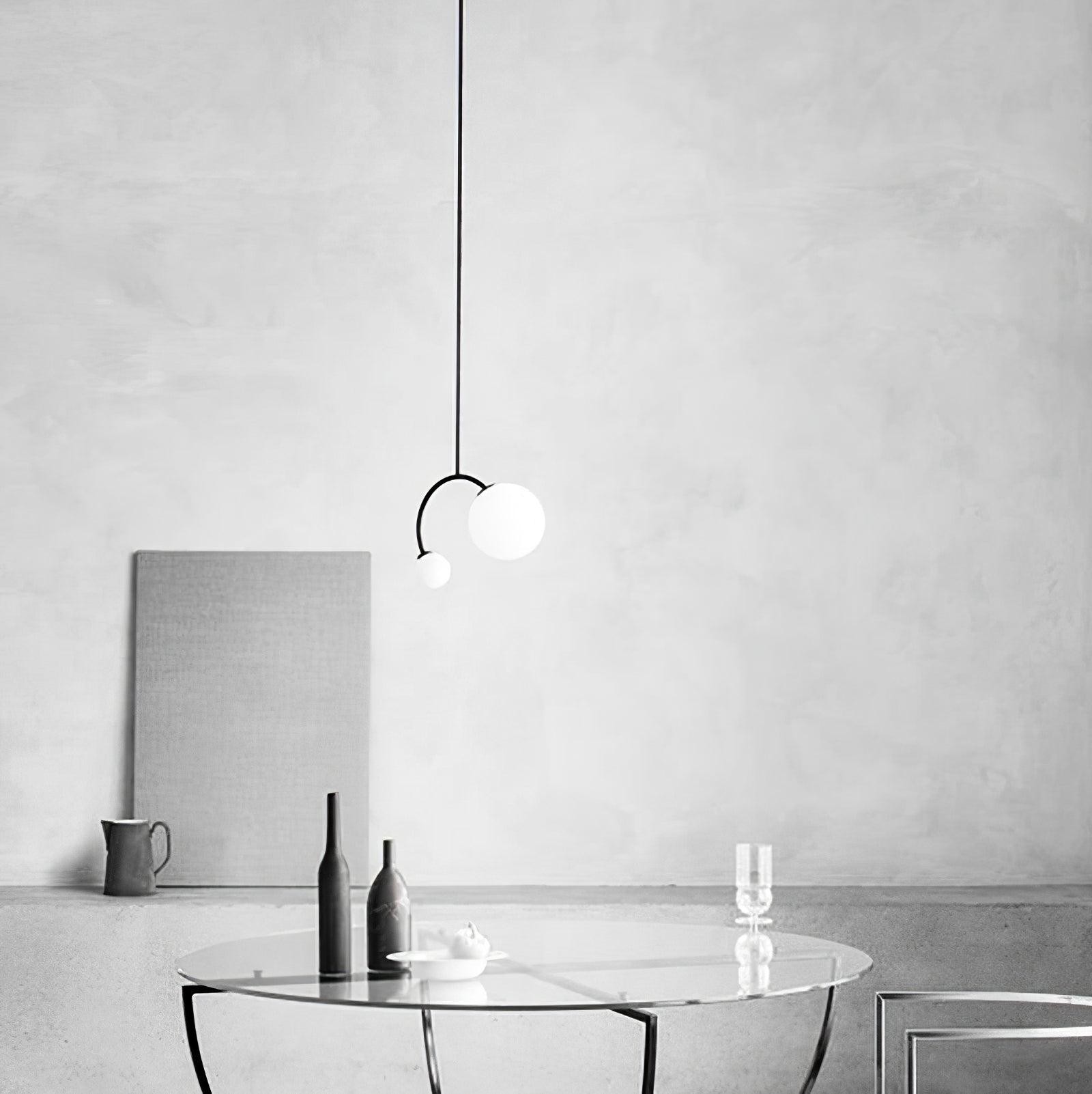Creative Double Heads Glass Pendant Lamp M389