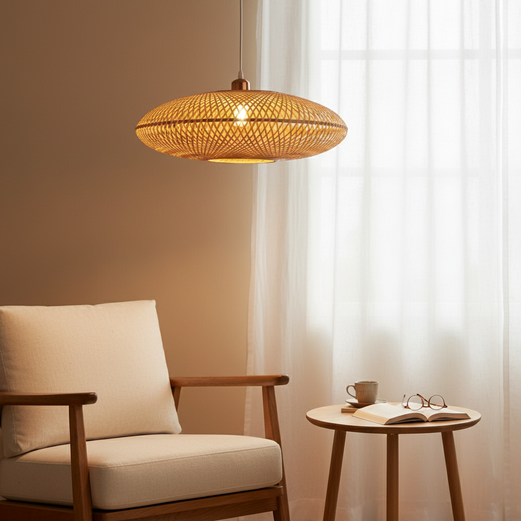 Treasure of the Dawn Bamboo Rattan Pendant Light T2123