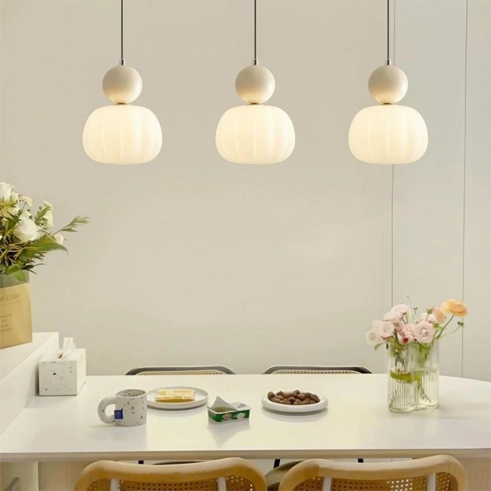 Ornavigo Cream Bauhaus Pumpkin Pendant — Living Room & Dining Area S199