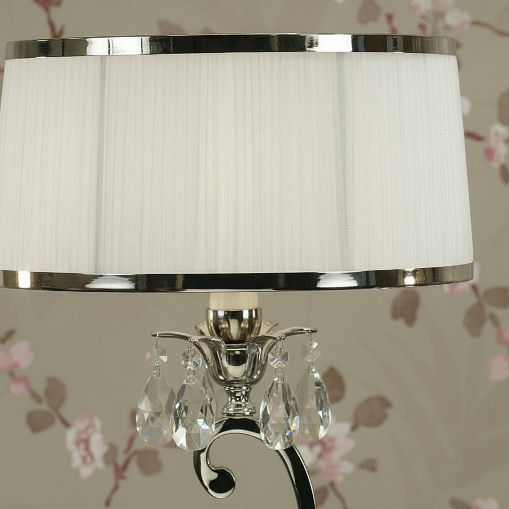 Talonis Decorative Crystal Table Lamp - Curved Metal Style for Home Interiors T951