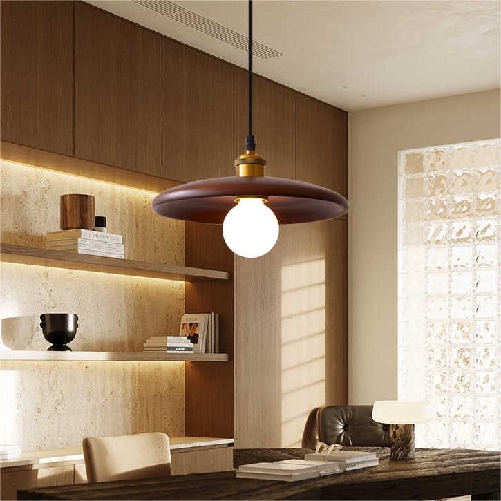 Japanese Wabi-Sabi Wooden Pendant Light S06