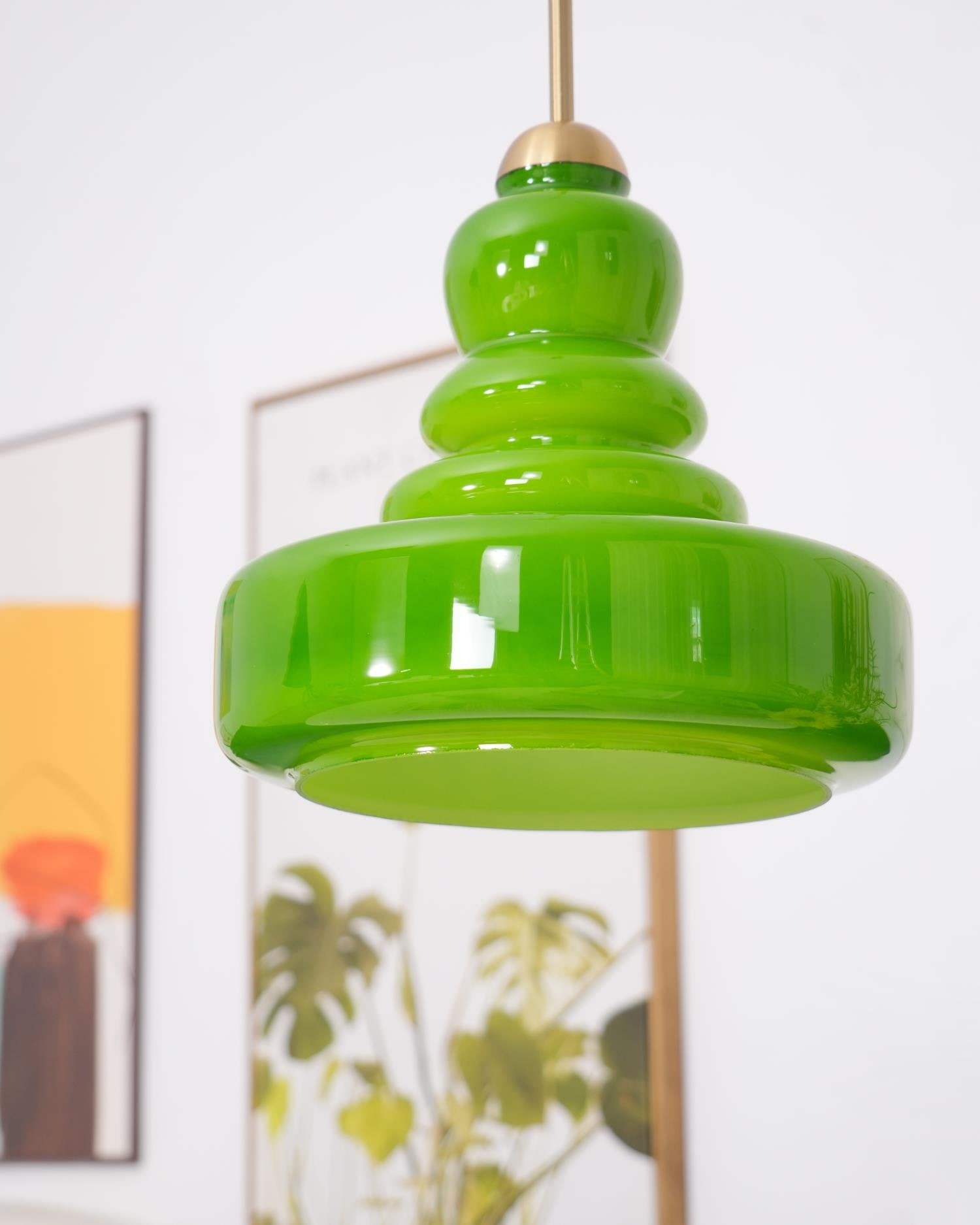 Mid Century Modern Gourd Glass Pendant Light M113