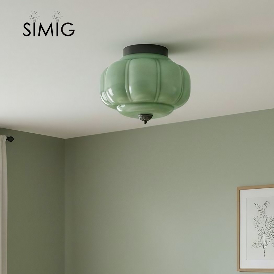 Eloise Ceiling Light - Elegant Retro Brass Ceiling Light for Living Room G55