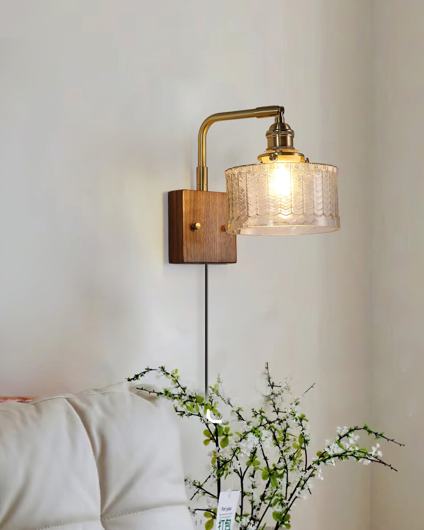 Vintage Plug In Wall Lamp for Bedroom M70