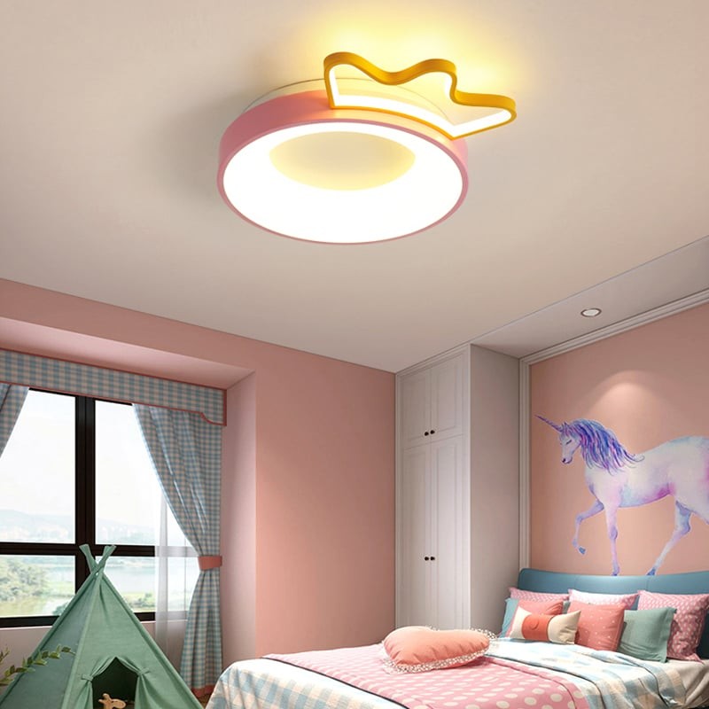 Cartoon Crown Led Ceiling Lamp S71