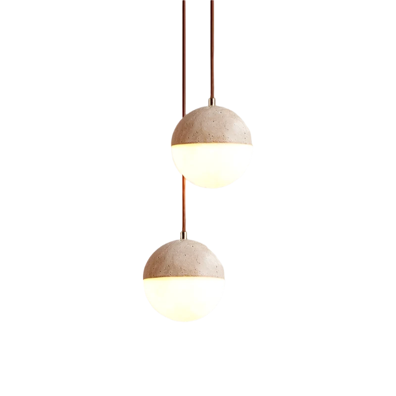 Travertine Ball Pendant Light T2140