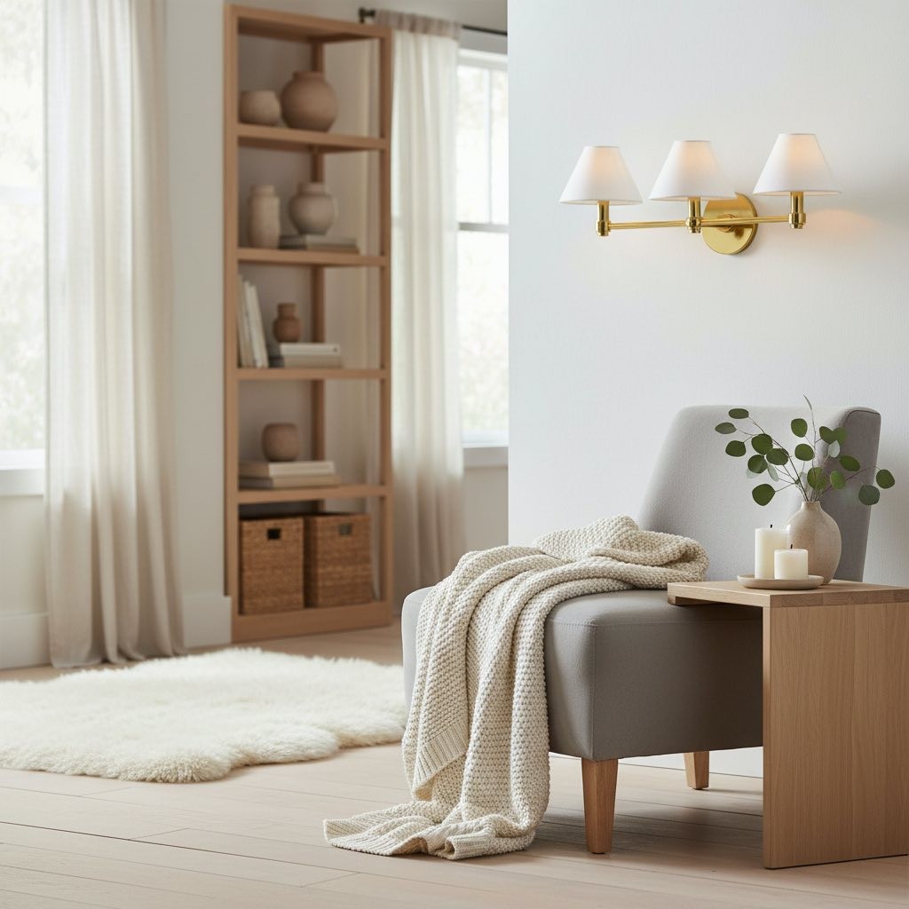 Modern Metal Wall Sconce – Adjustable Arms for Hallways T424