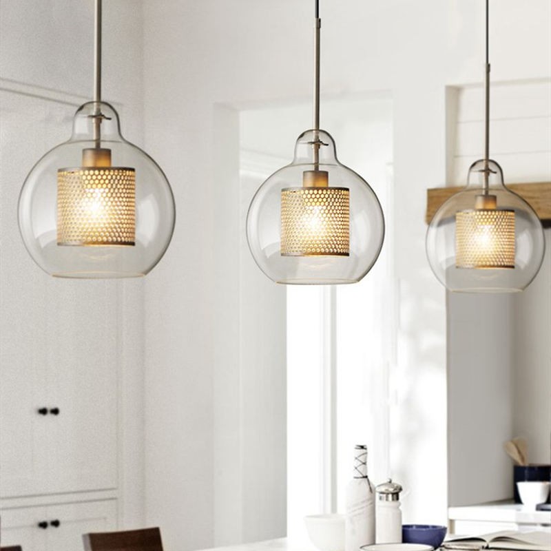 Modern Chiswick Glass Pendant Light Fixtures for Kitchen Dining Room
