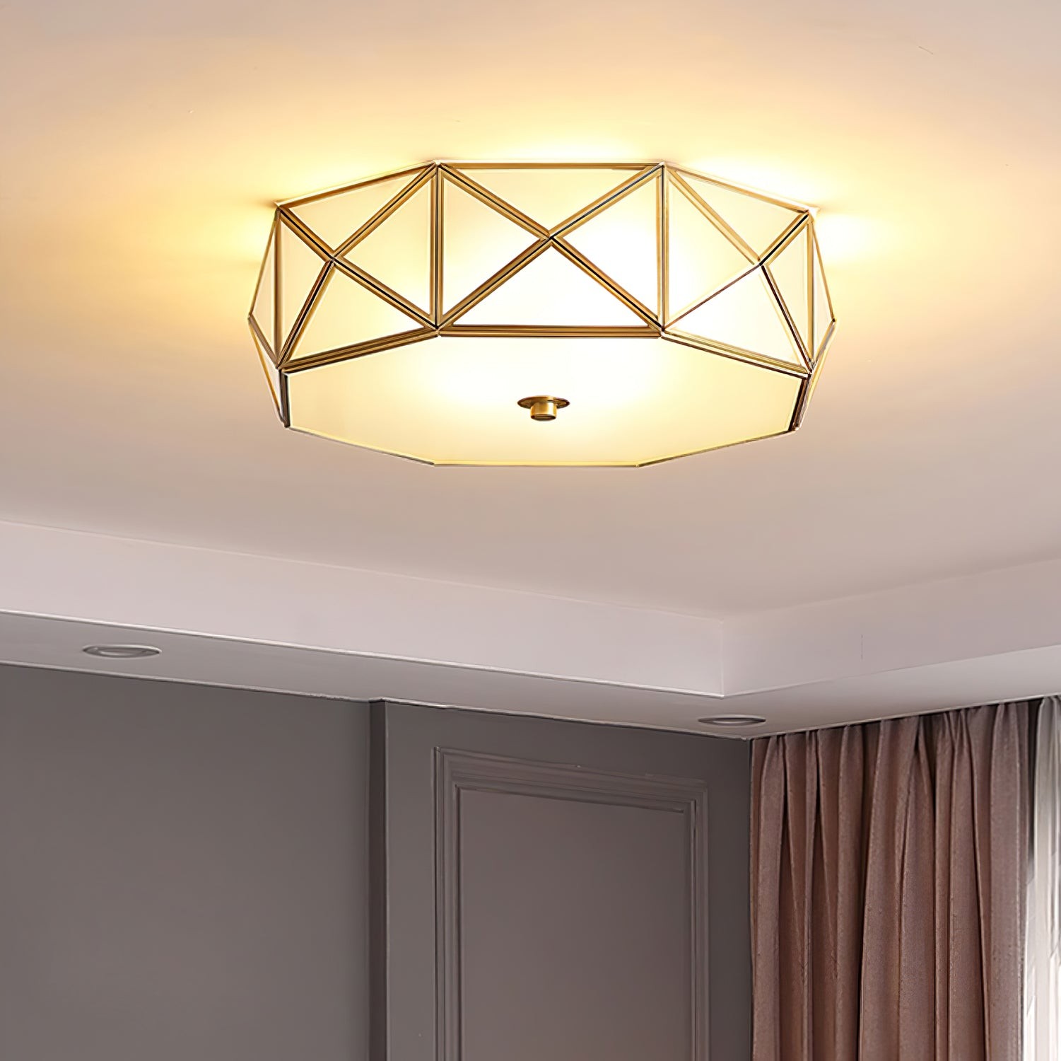 Geometric Shaped Flush Ceiling Light M452