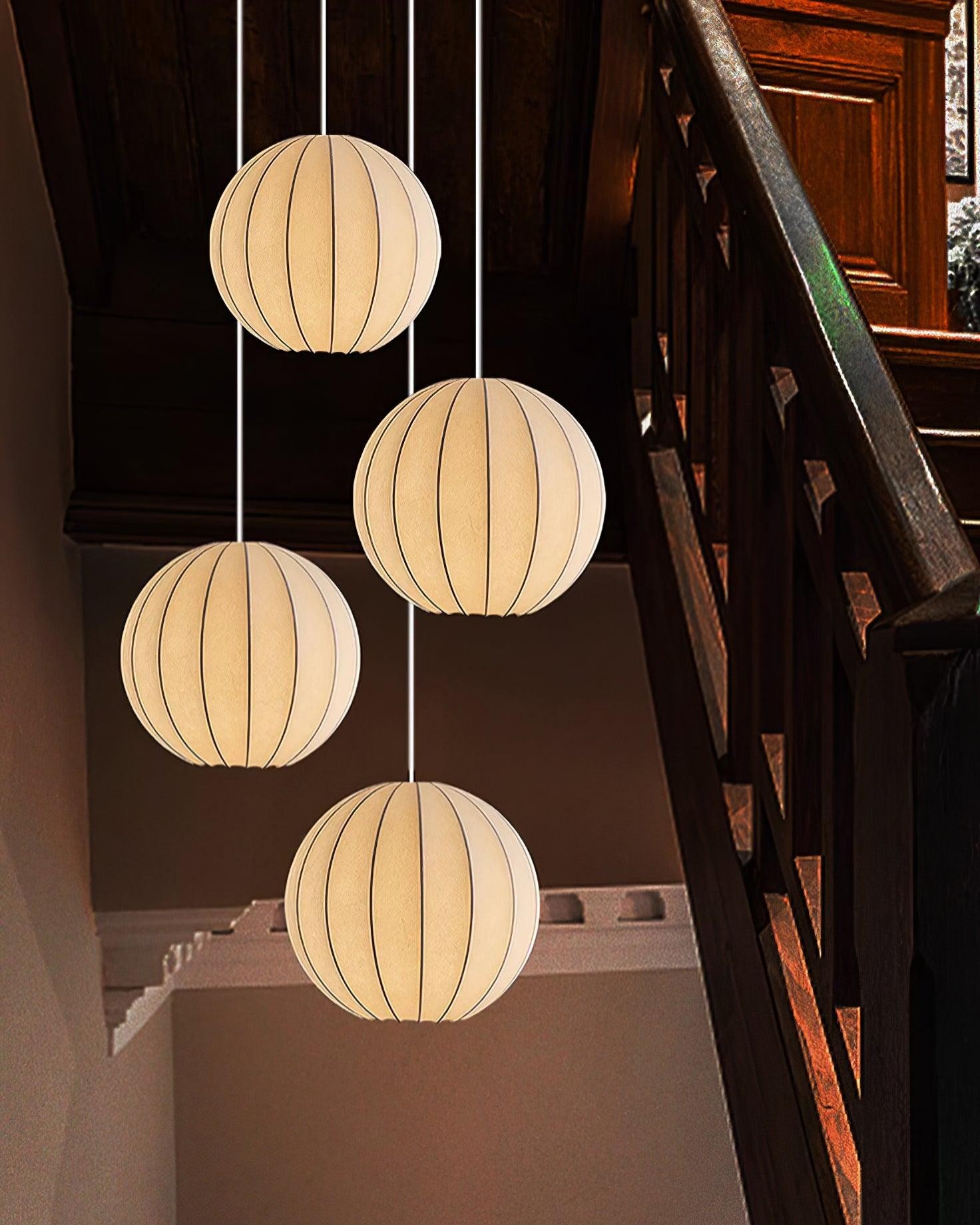 Creative Japanese Minimalist Silk Pendant Lamp For Restaurant M357