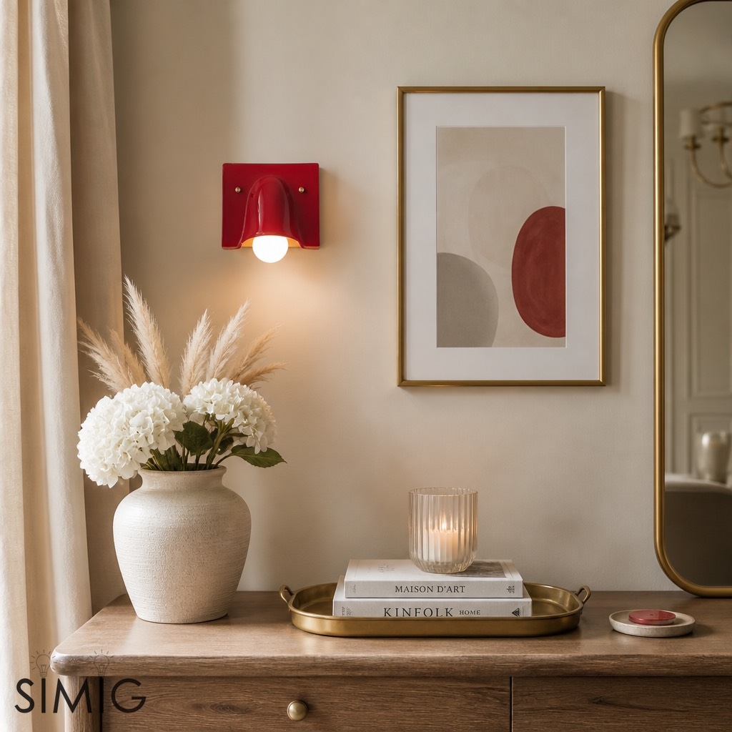 Colorful Sculptural Wall Lamp – Resin Design for Living Room