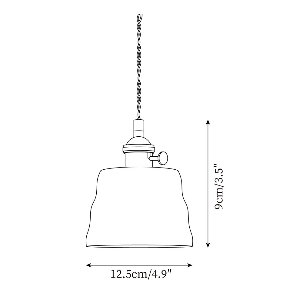 Retro Small Cup Glass Pendant Lamp M174
