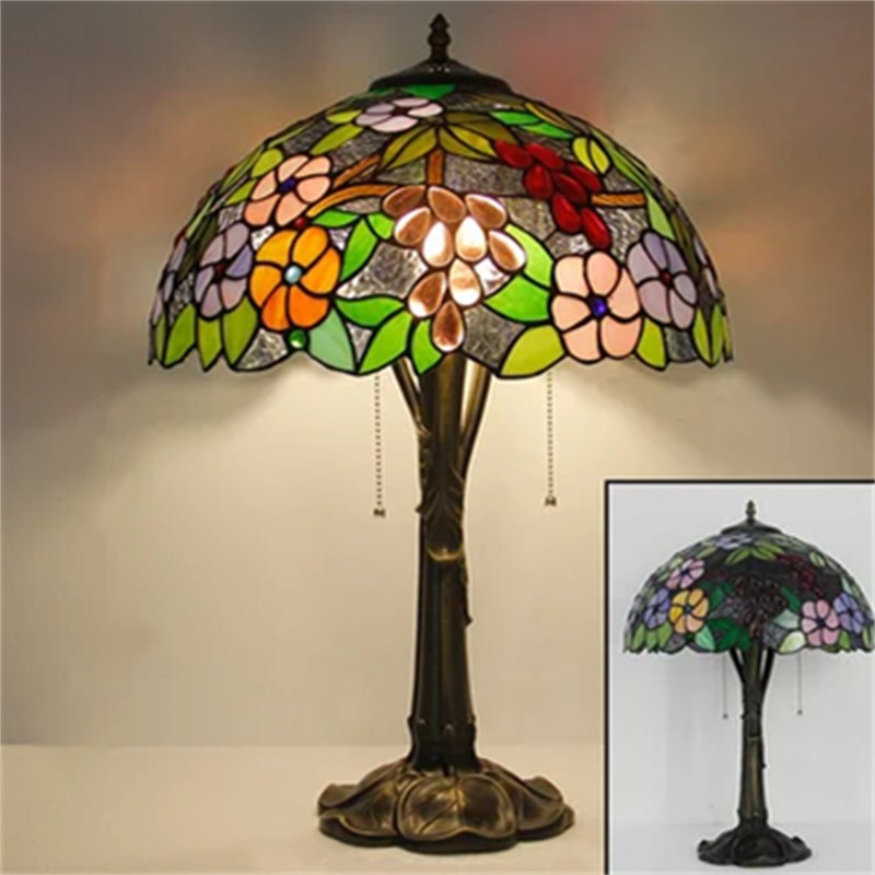 Painted Glass Table Light