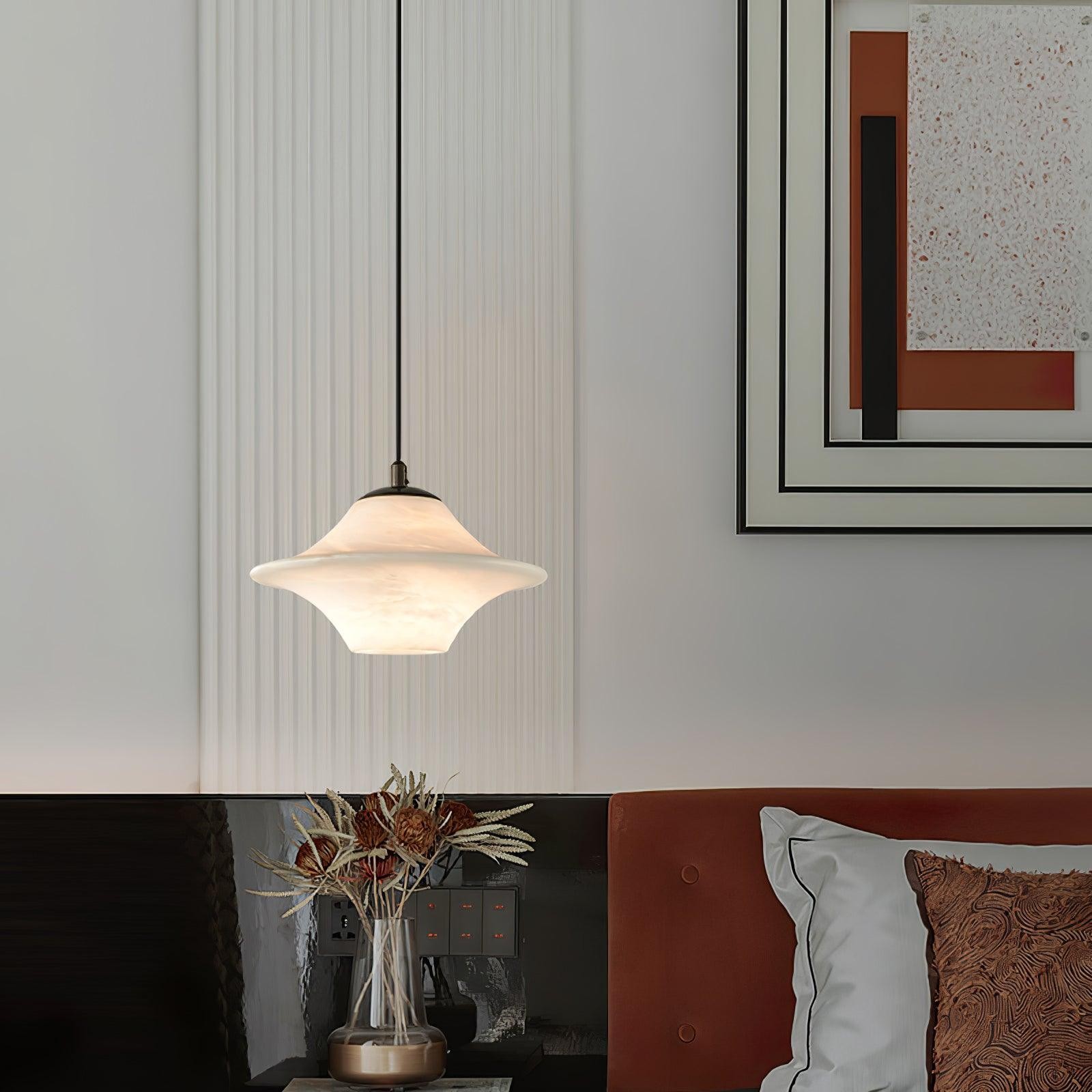 Saucer Alabaster Pendant Light M413