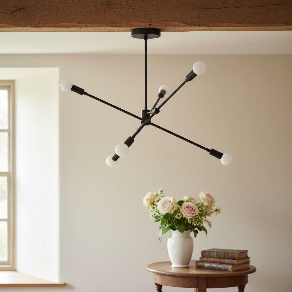 Mobilux Line Modern Mobile Chandelier - Minimalist Ceiling Light for Dining Room T351