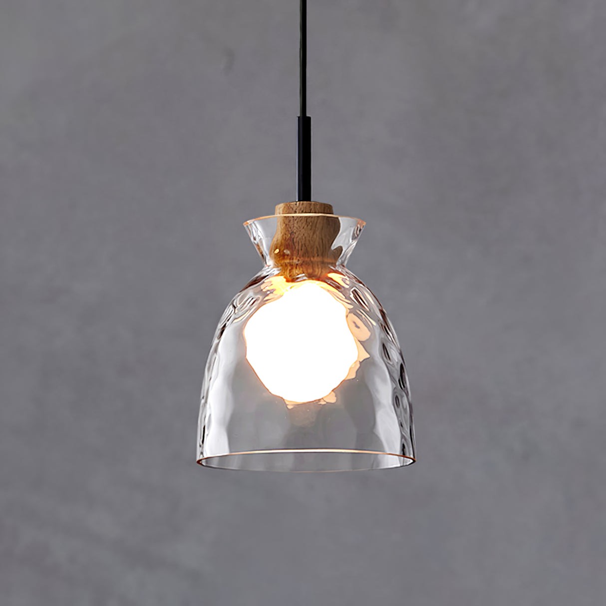Modern Water Ripple Transparent Glass Pendant Lamp M16