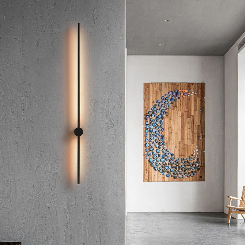 Industrial Modern Black Linear LED Wall Lights S114